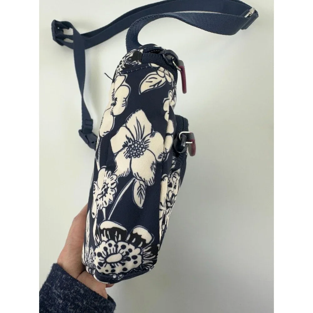 Vera Bradley Midtown Belt Bag Midnight Floral Blue White Travel Small Adjustable